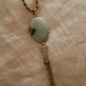 Maurices Long Fashion Stone & Tassle Necklace